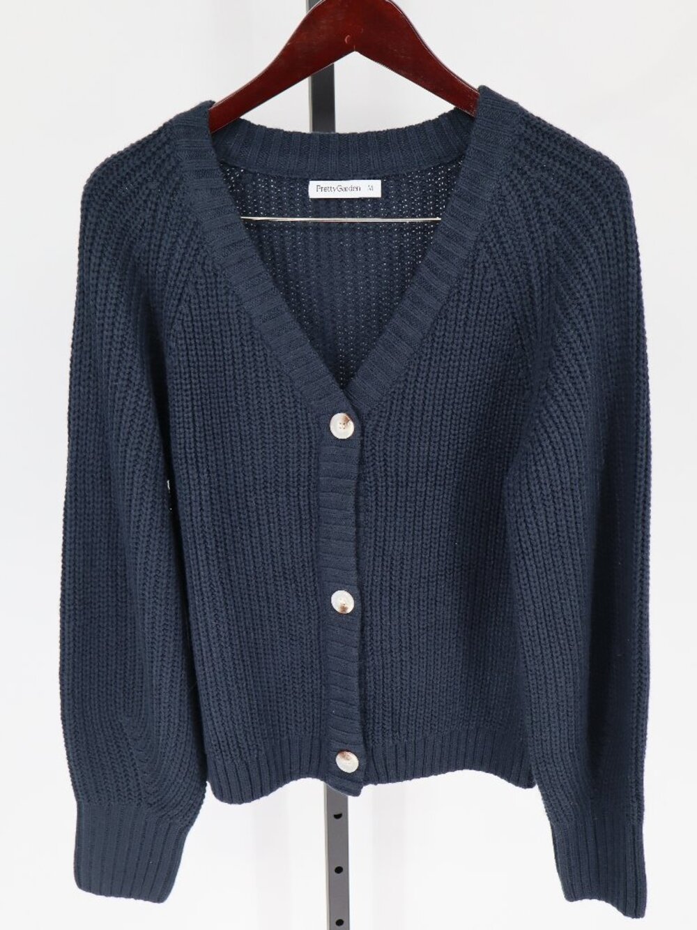 Pretty Garden ribbed knit cardigan sweater size M